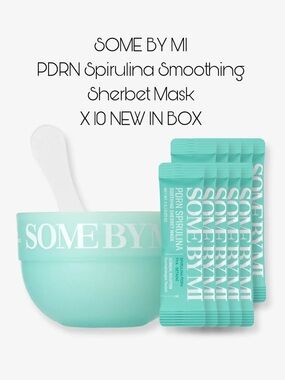 SOME BY MI PDRN Spirulina Soothing Sherbet Mask 10 Pack NEW IN BOX K-Beauty